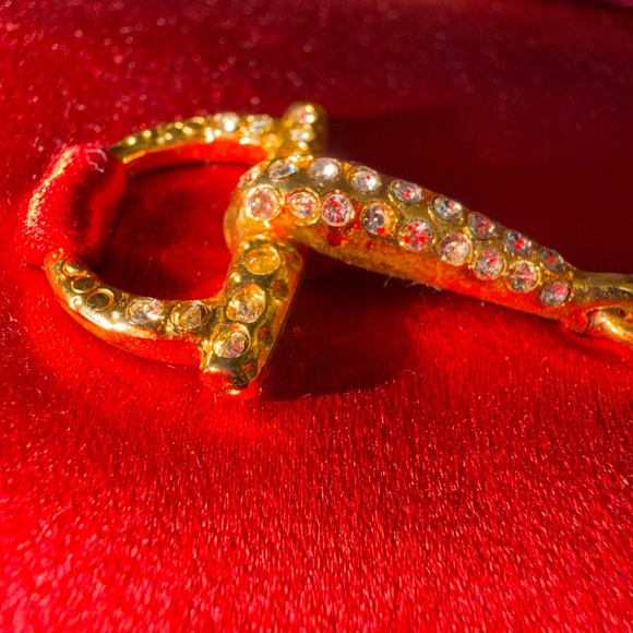 Gucci Vintage Red Satin Rhinestone Horsebit Mini Backpack main image 13